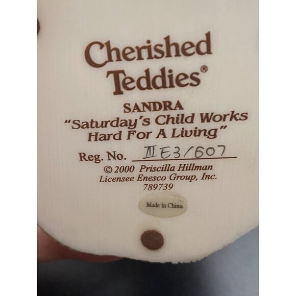 Lot of 7 Cherished Teddies Figurine Collection Monday through Sunday ‘s Child - Picture 13 of 16